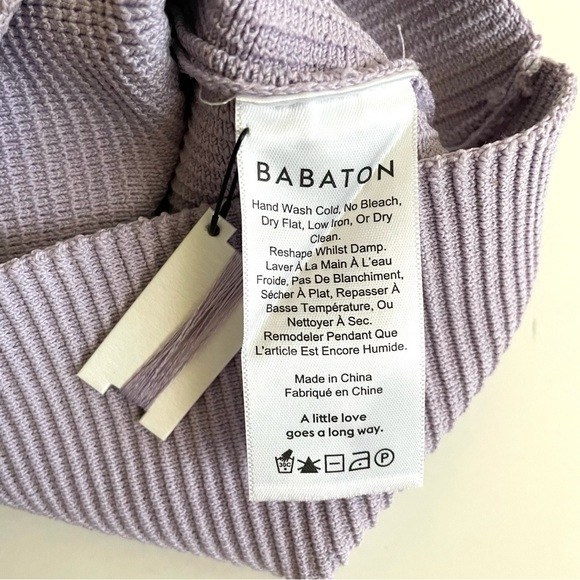 Aritzia Babaton Sculpt Knit Squareneck Cropped Tank in Pastel Lilac - Picture 5 of 8